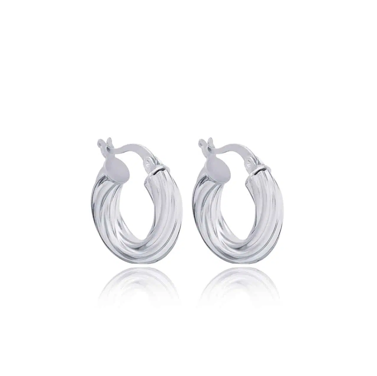 Twisted Hoops silber - by emba